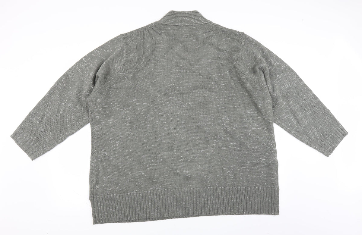 Preworn Womens Green   Pullover Jumper Size 38  - glittery