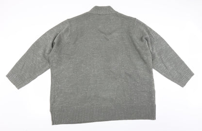 Preworn Womens Green   Pullover Jumper Size 38  - glittery