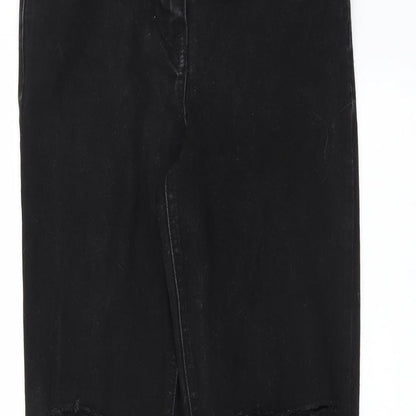 Matalan Womens Black  Denim Skinny Jeans Size 8 L28 in - distressed