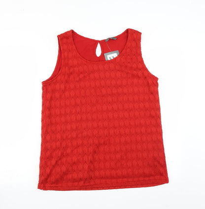 Womens UK Size 14 BHS Red Basic Blouse