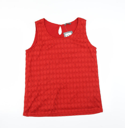 Womens UK Size 14 BHS Red Basic Blouse