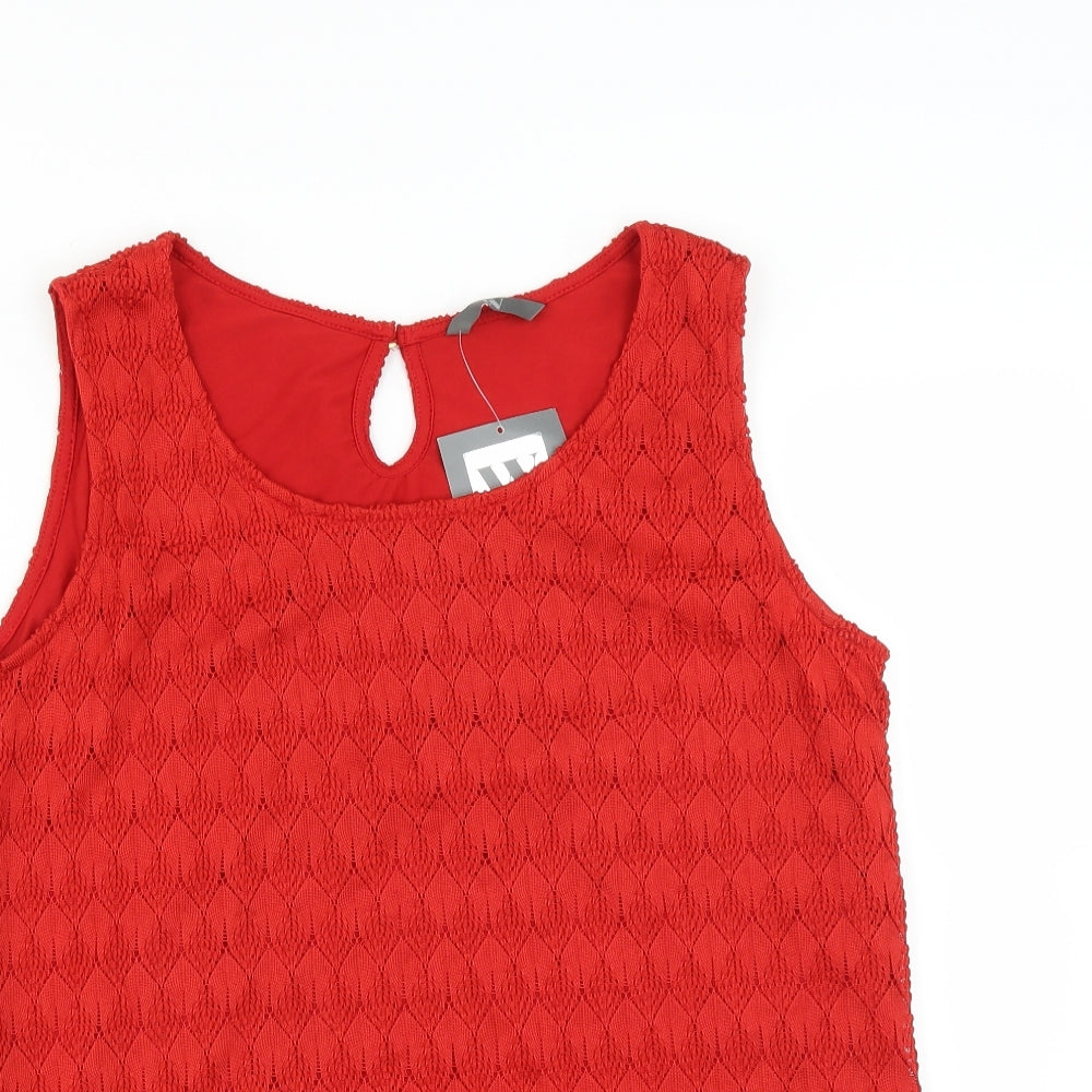 Womens UK Size 14 BHS Red Basic Blouse