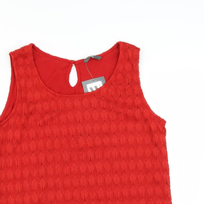 Womens UK Size 14 BHS Red Basic Blouse