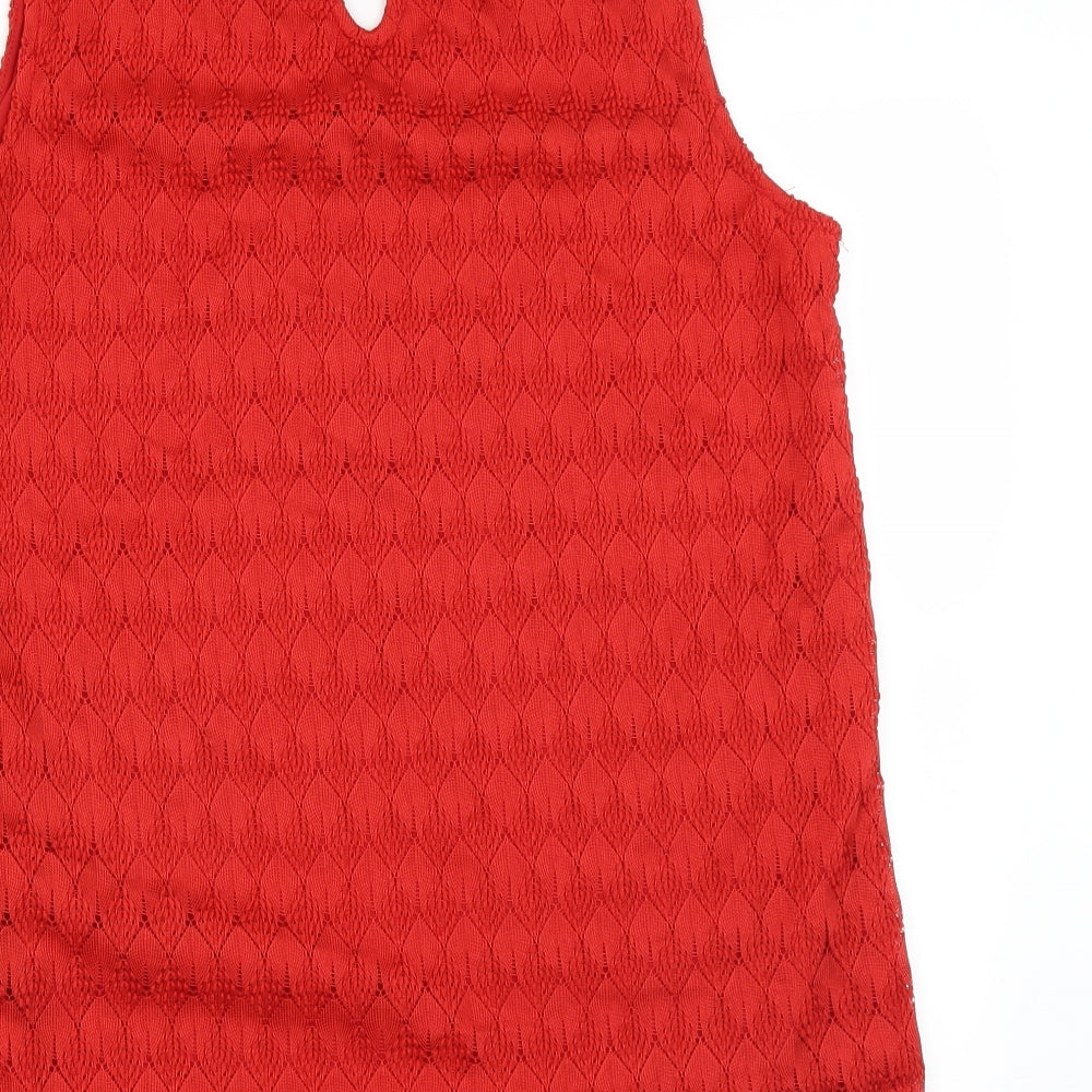 Womens UK Size 14 BHS Red Basic Blouse