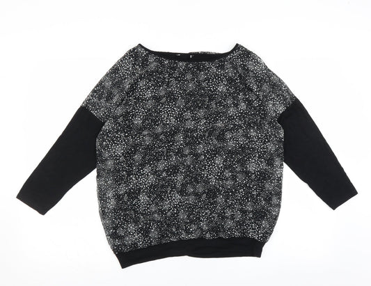 Womens UK Size 10 Preworn Black Basic Blouse