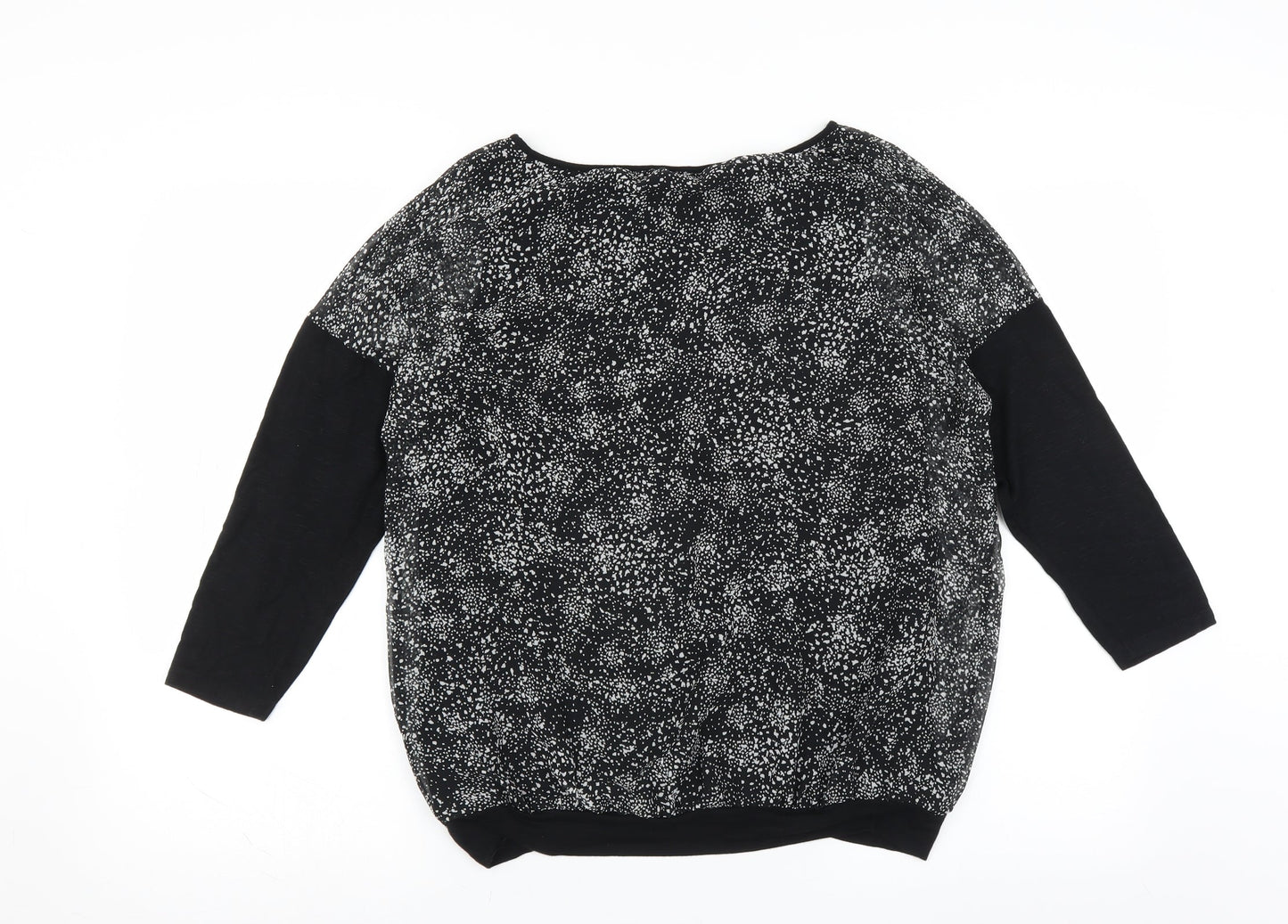 Womens UK Size 10 Preworn Black Basic Blouse