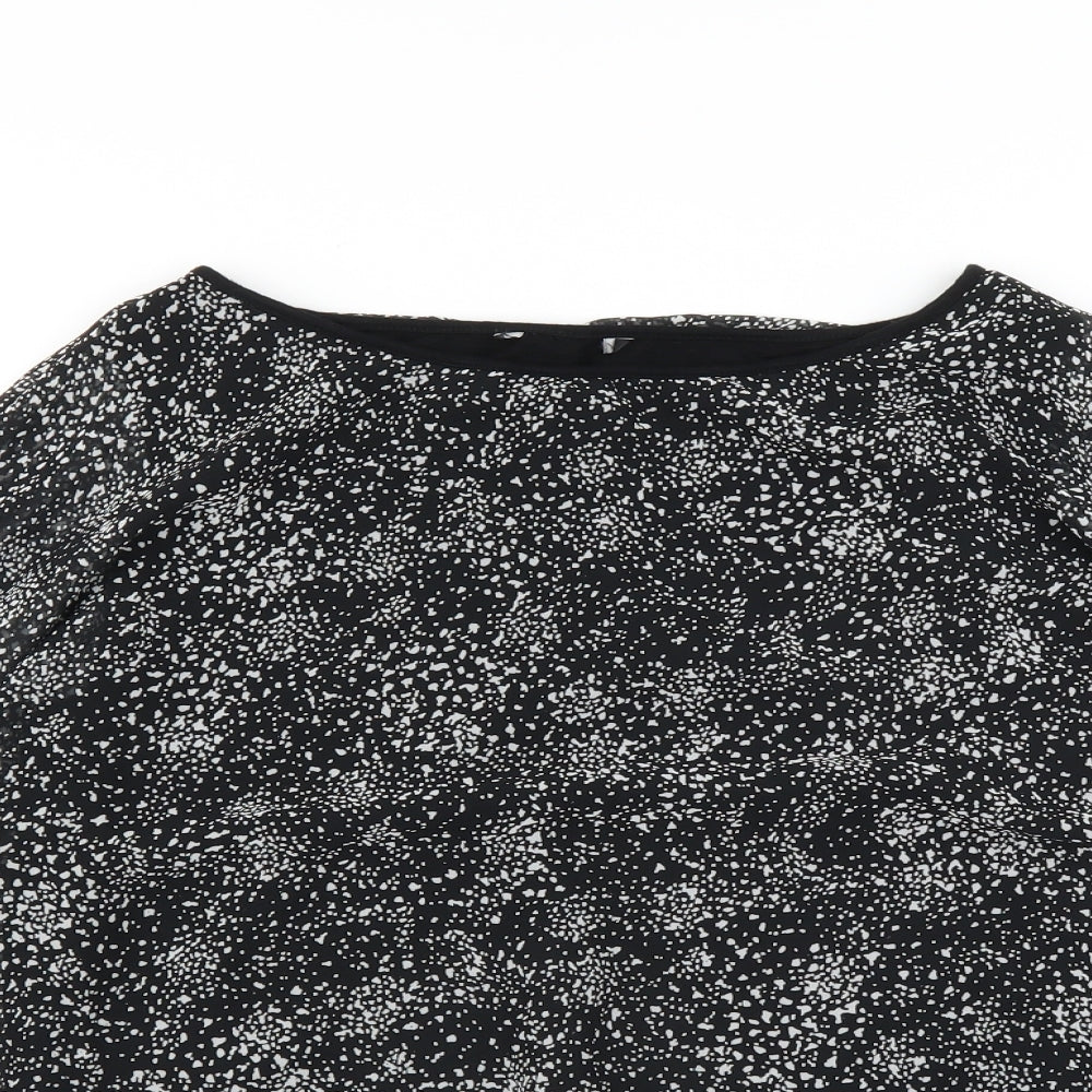Womens UK Size 10 Preworn Black Basic Blouse
