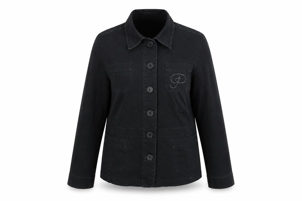 Womens UK Size 12 Pineapple Black Pea Coat