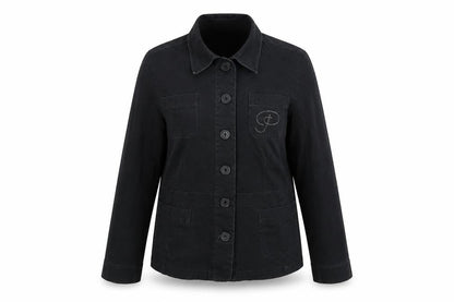 Womens UK Size 12 Pineapple Black Pea Coat