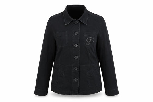 Womens UK Size 12 Pineapple Black Pea Coat