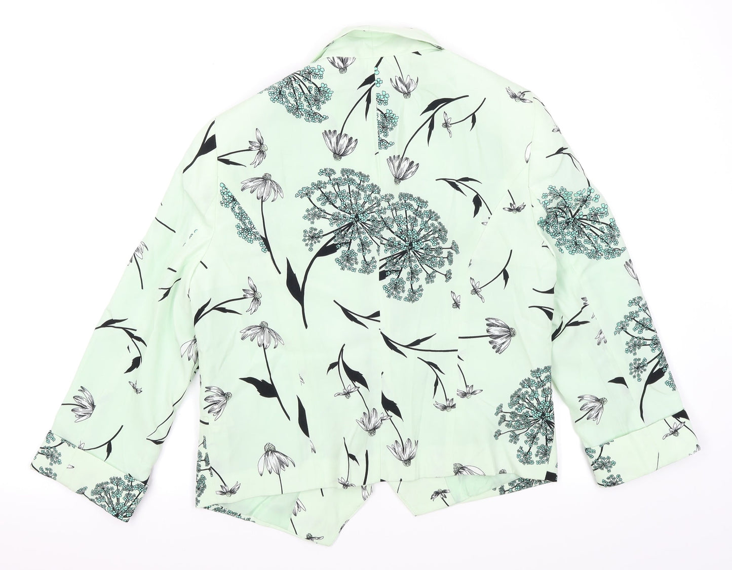 Papaya Womens Blue Floral  Jacket Blazer Size 12