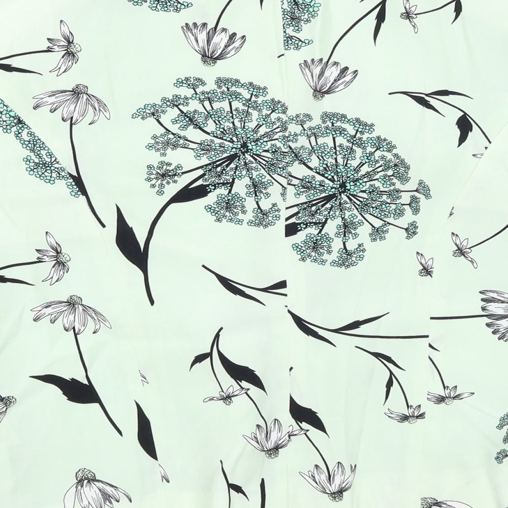 Papaya Womens Blue Floral  Jacket Blazer Size 12