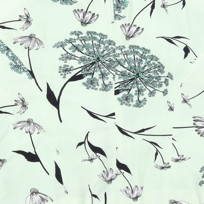 Papaya Womens Blue Floral  Jacket Blazer Size 12