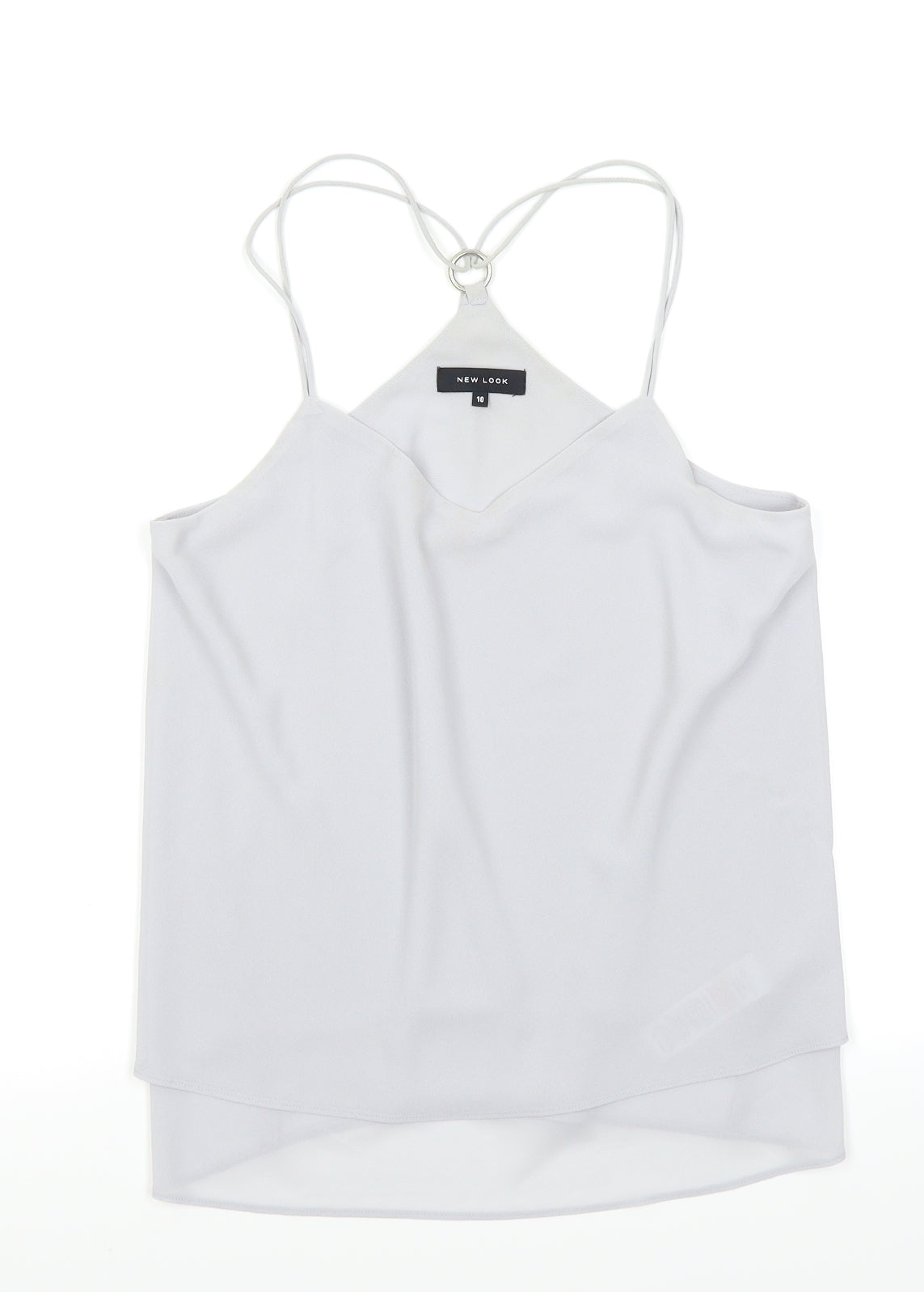 Womens UK Size 10 New Look Grey Camisole Blouse