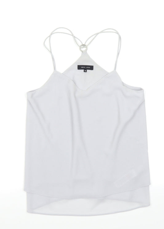 Womens UK Size 10 New Look Grey Camisole Blouse