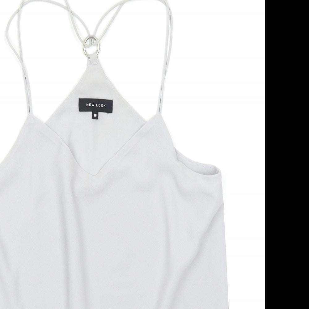 Womens UK Size 10 New Look Grey Camisole Blouse