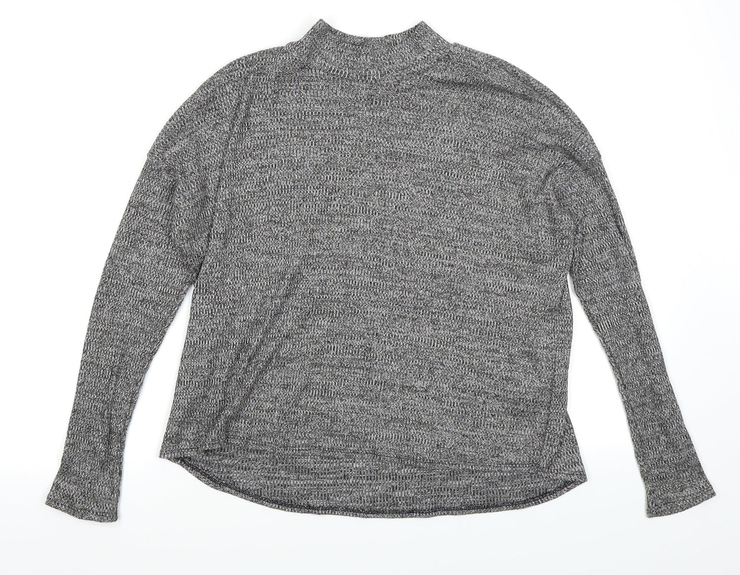 Womens UK Size S Divided Grey Basic T-Shirt