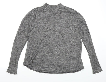 Womens UK Size S Divided Grey Basic T-Shirt
