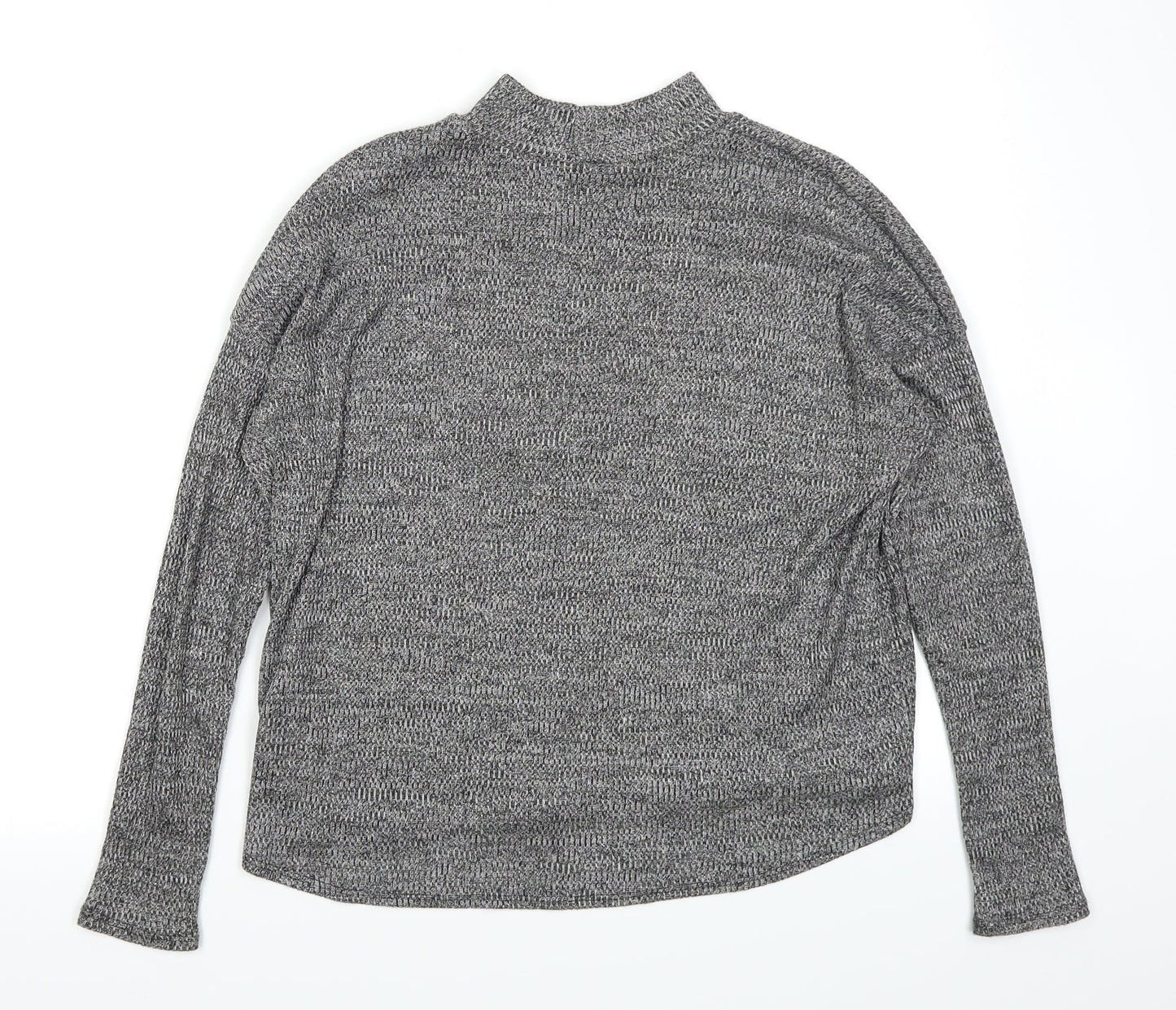Womens UK Size S Divided Grey Basic T-Shirt