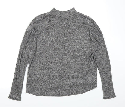 Womens UK Size S Divided Grey Basic T-Shirt
