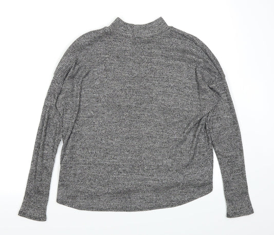 Womens UK Size S Divided Grey Basic T-Shirt
