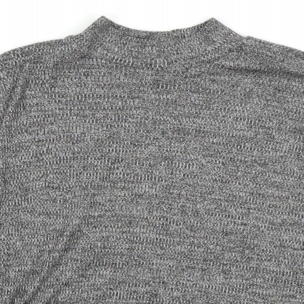 Womens UK Size S Divided Grey Basic T-Shirt
