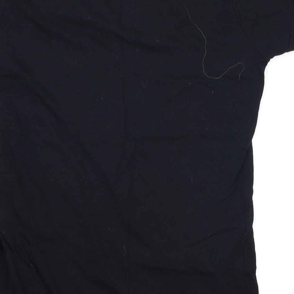 Womens UK Size L Gildan Black Basic T-Shirt
