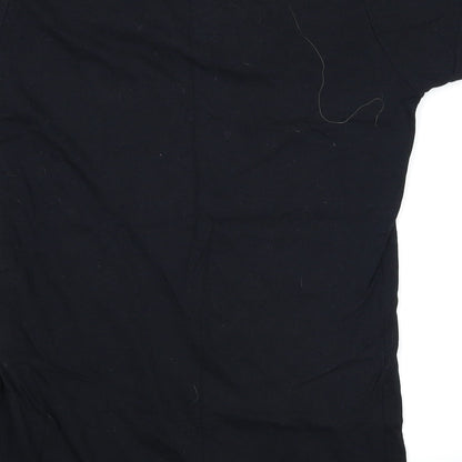 Womens UK Size L Gildan Black Basic T-Shirt