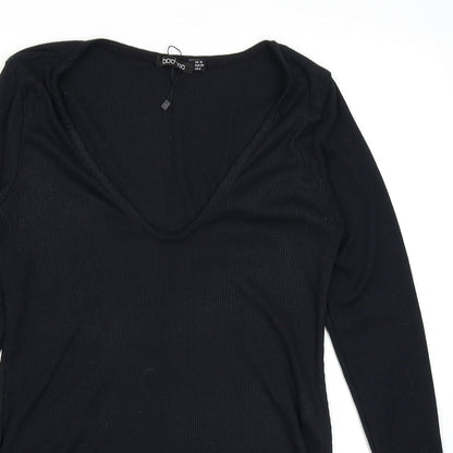 Boohoo Womens Black   Basic T-Shirt Size 10