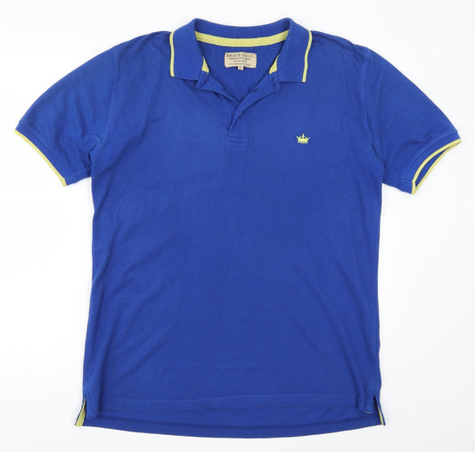 Brave Soul Mens Blue    Polo Size L