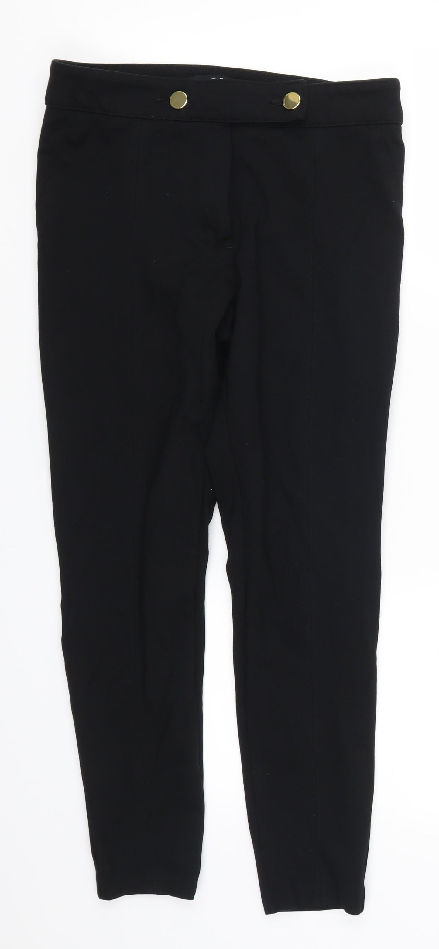 F&F Womens Black   Trousers  Size 10 L25 in