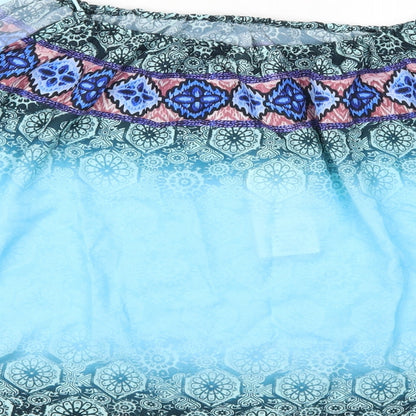 Tendency Womens Blue Geometric  Basic Tank Size L