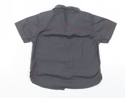 George Boys Grey   Basic Button-Up Size 12-18 Months