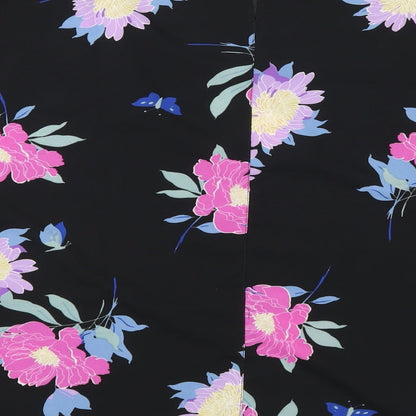 Capsule Womens Purple Floral  Basic Blouse Size 12