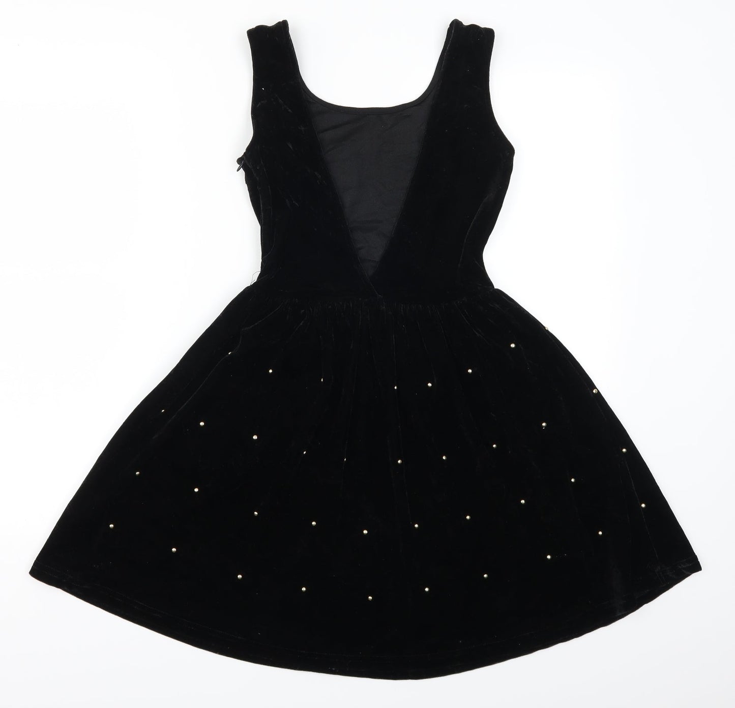 Hearts & Bows Womens Black Polka Dot  Skater Dress  Size 6