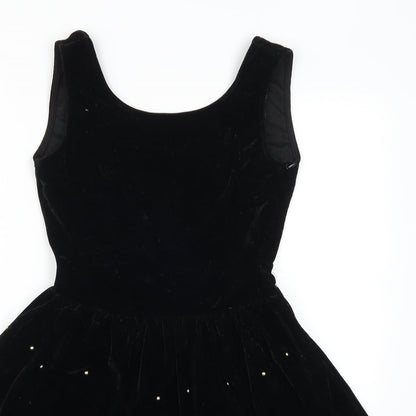 Hearts & Bows Womens Black Polka Dot  Skater Dress  Size 6