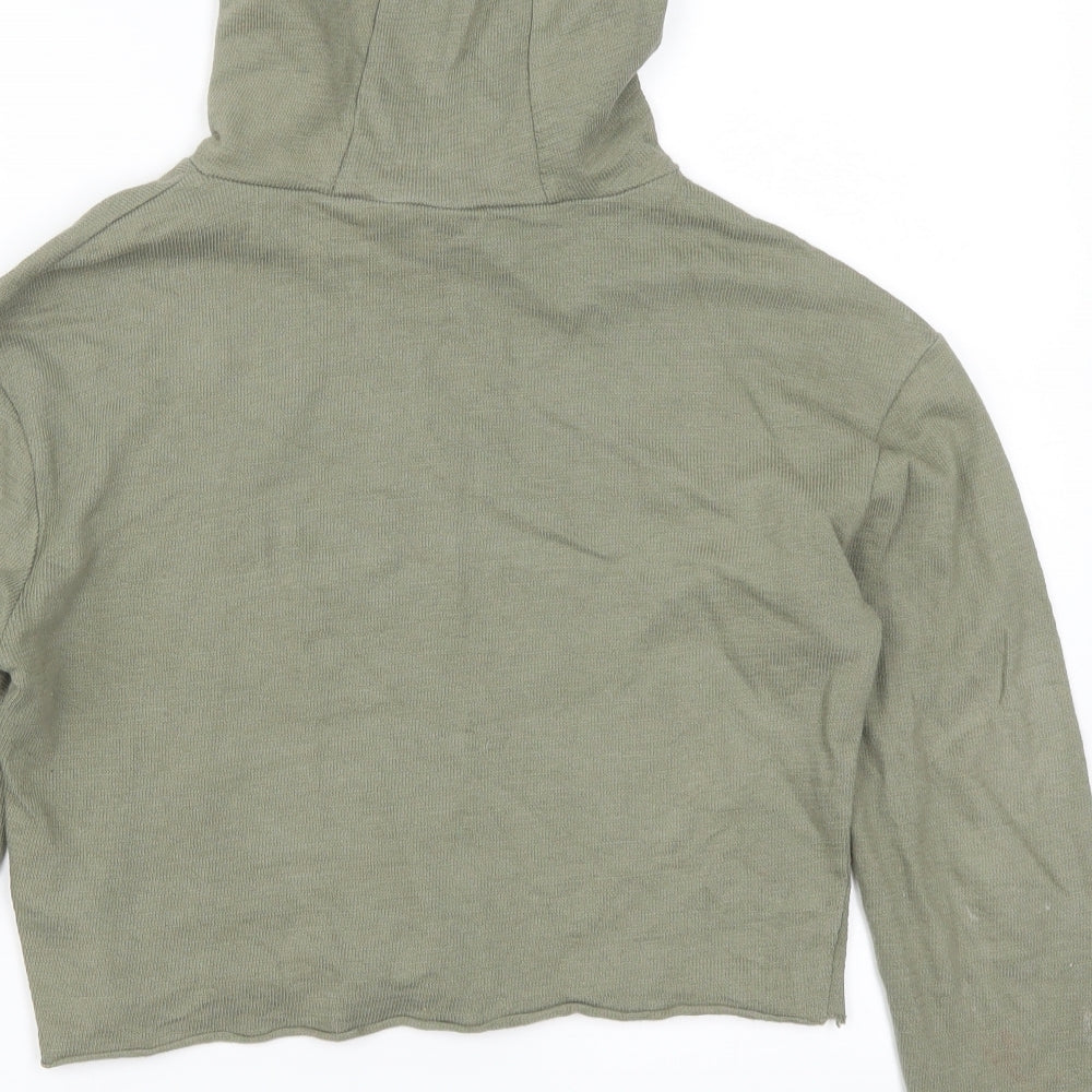 Evie Girls Green   Pullover Hoodie Size 9-10 Years  - Girld Can Do Anything