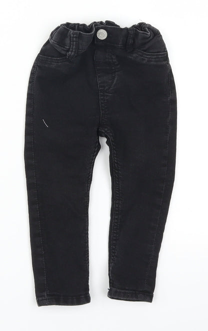 H&M Baby Black  Denim Capri Jeans Size 12-18 Months