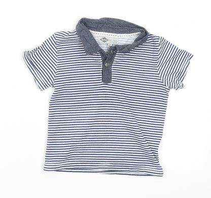 Lee Cooper Boys Blue Striped  Basic Polo Size 12-18 Months