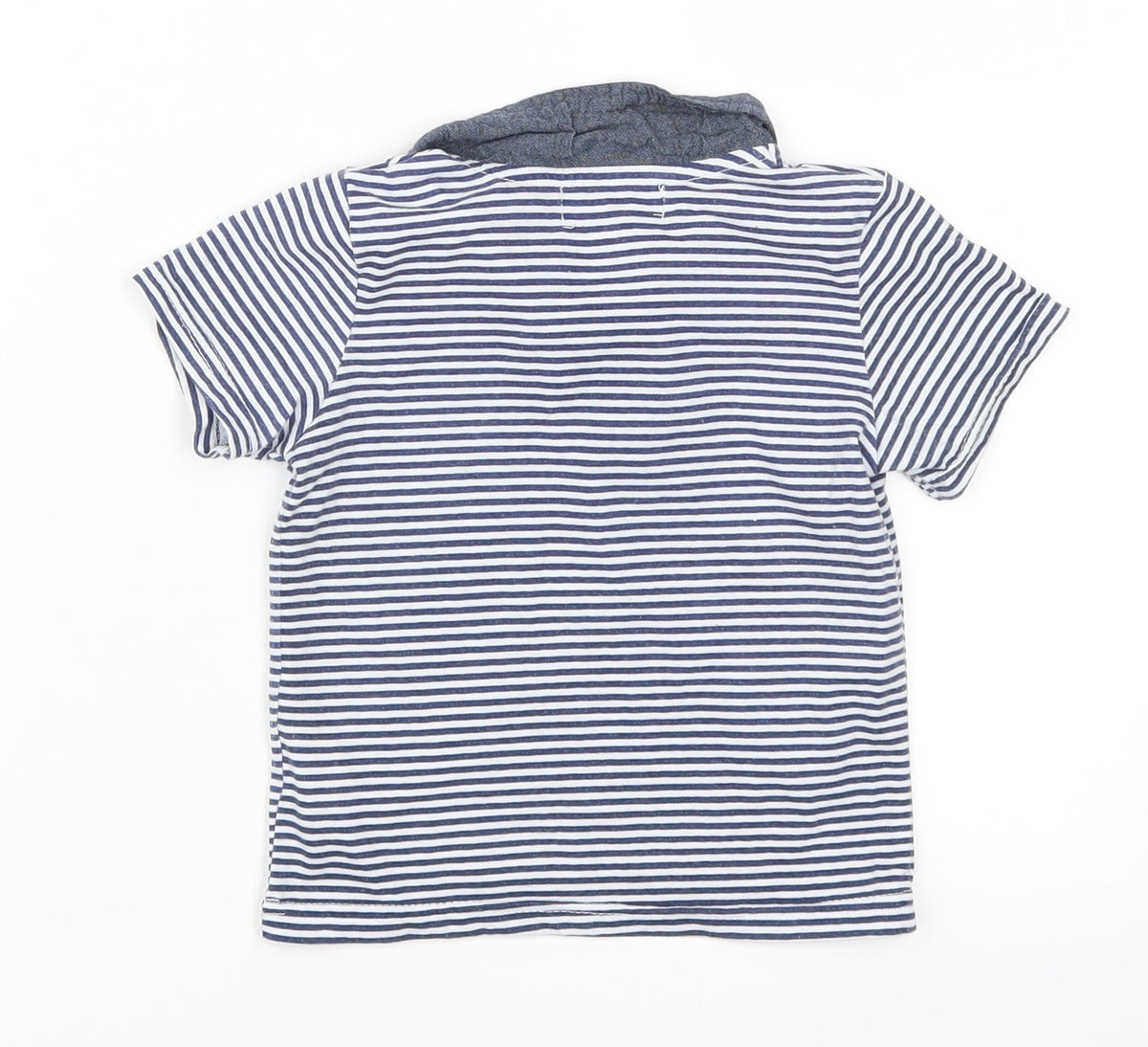 Lee Cooper Boys Blue Striped  Basic Polo Size 12-18 Months