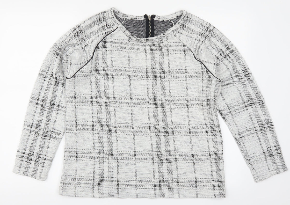Atmosphere Womens Grey Check  Pullover Jumper Size 16