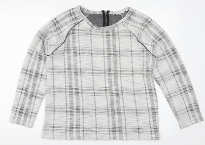 Atmosphere Womens Grey Check  Pullover Jumper Size 16