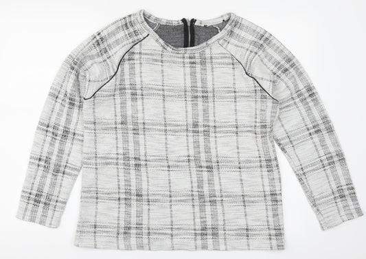Atmosphere Womens Grey Check  Pullover Jumper Size 16