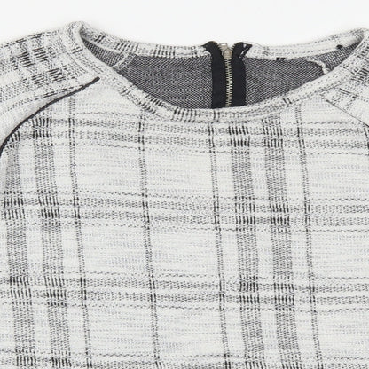 Atmosphere Womens Grey Check  Pullover Jumper Size 16