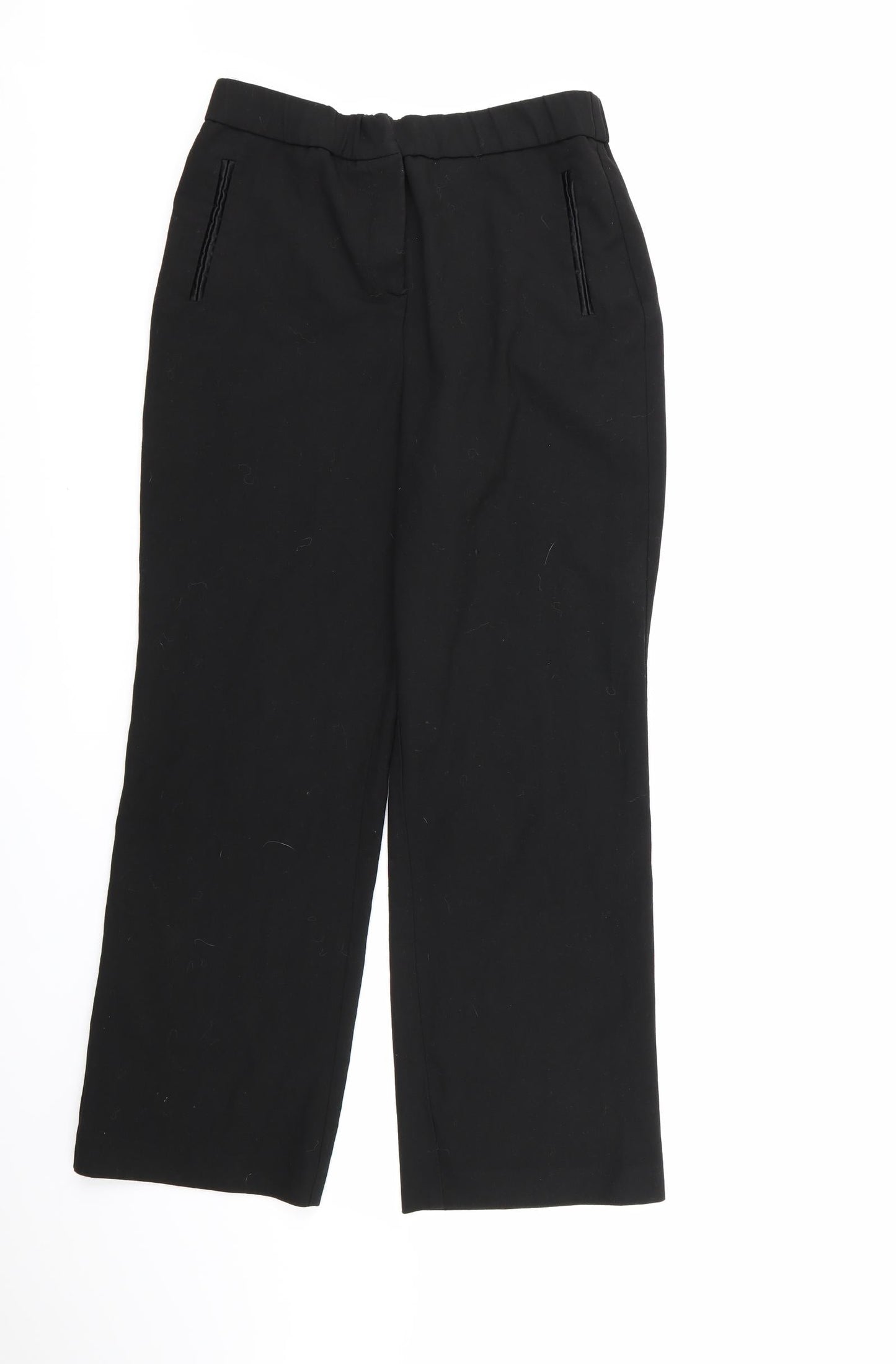 Womens UK Size 12 Magi Regular Fit Dress Pants Black Trousers
