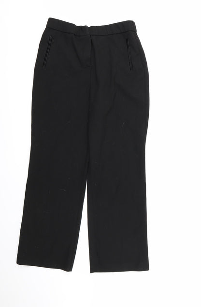 Womens UK Size 12 Magi Regular Fit Dress Pants Black Trousers