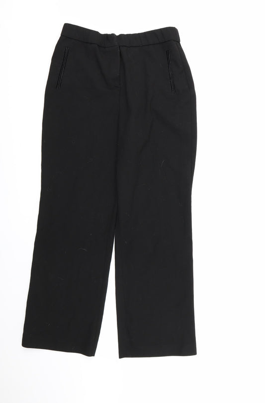 Womens UK Size 12 Magi Regular Fit Dress Pants Black Trousers