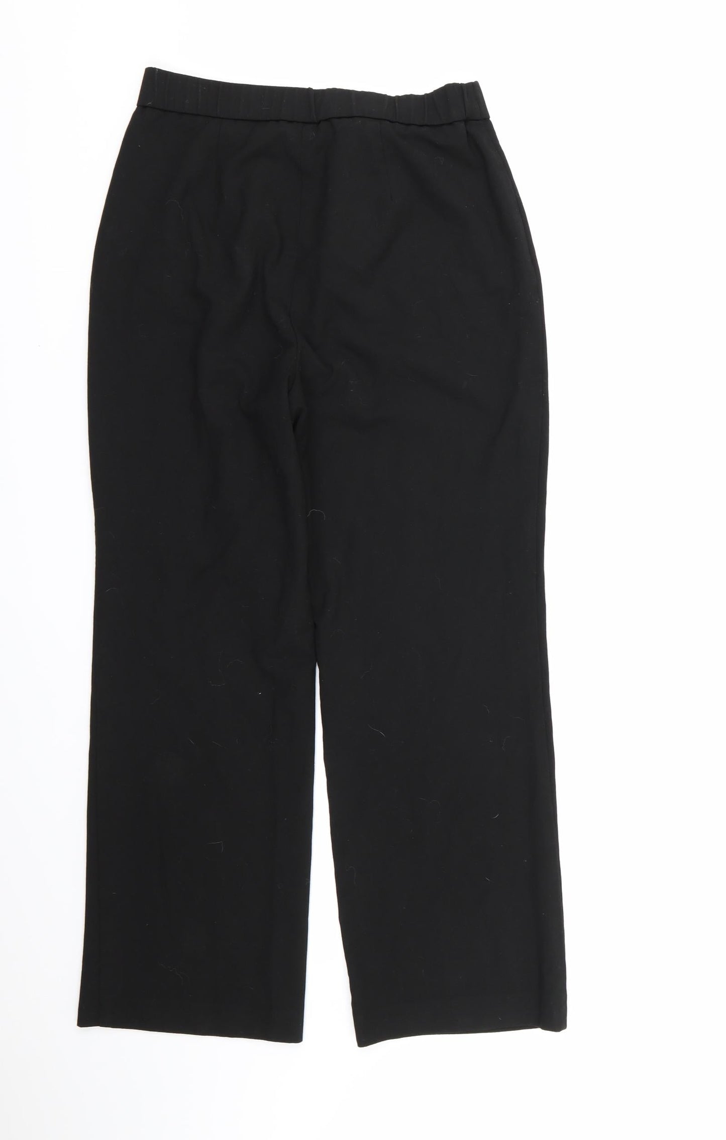 Womens UK Size 12 Magi Regular Fit Dress Pants Black Trousers