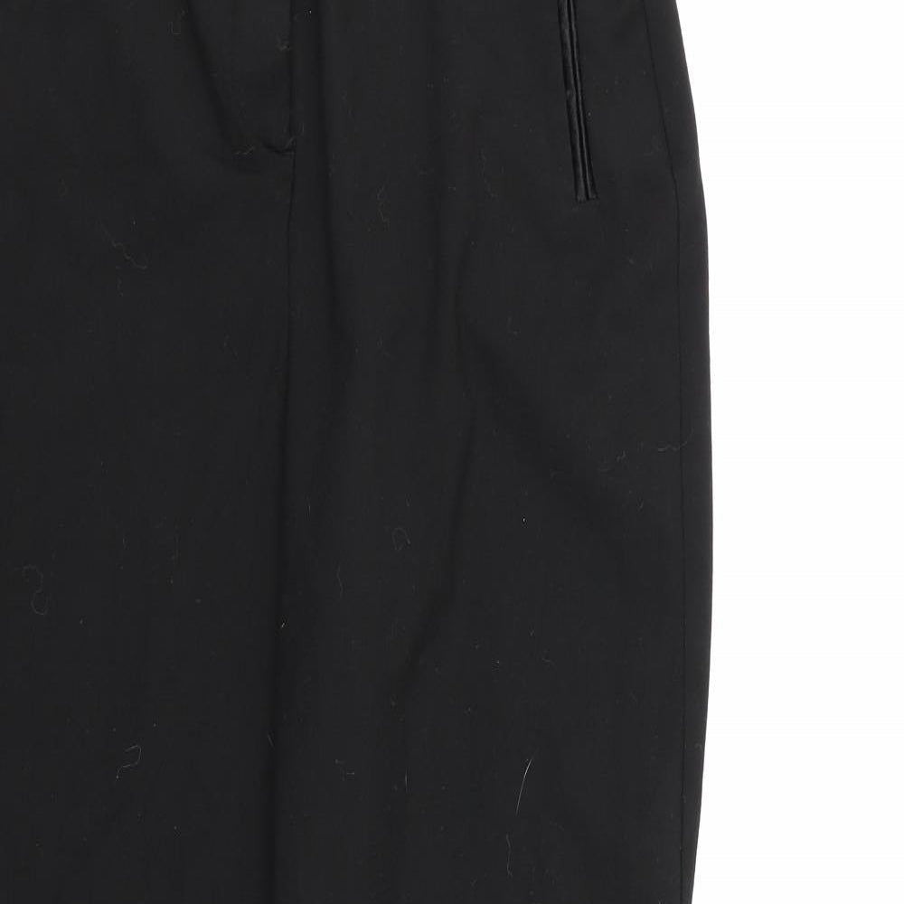 Womens UK Size 12 Magi Regular Fit Dress Pants Black Trousers