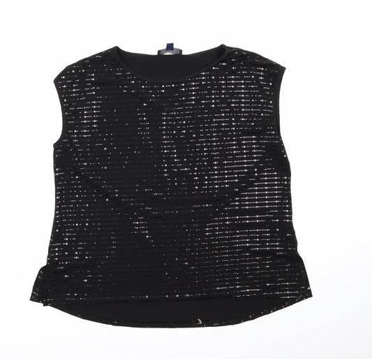 Womens UK Size 16 Saloos Black Basic Blouse